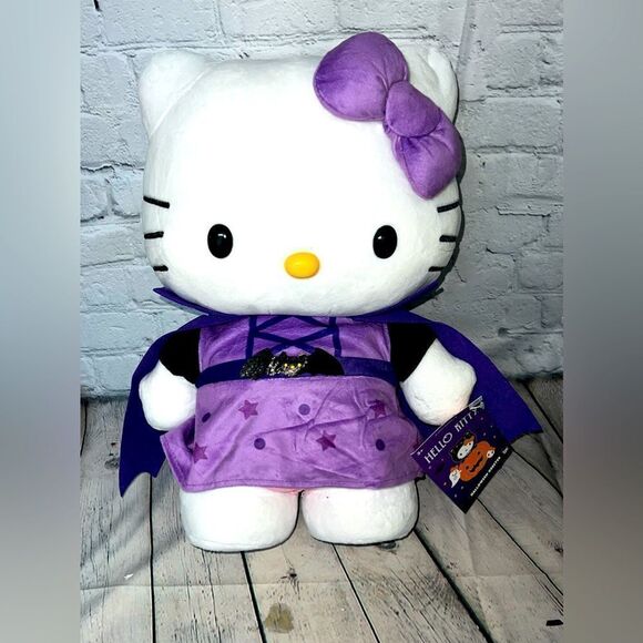 2024 Hello Kitty x CVS Purple Bat Halloween Door Greeter Plush 17” - Picture 1 of 3